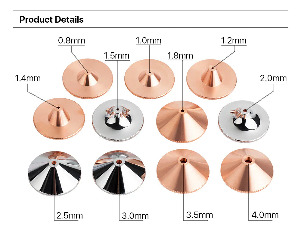 Premium Copper Laser Nozzles for Raytools Fiber Laser Heads | Single & Double Layer